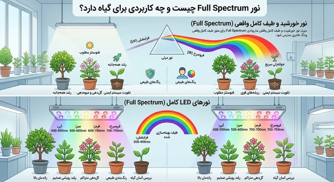 نور Full Spectrum چیست و چه کاربردی برای گیاه دارد؟